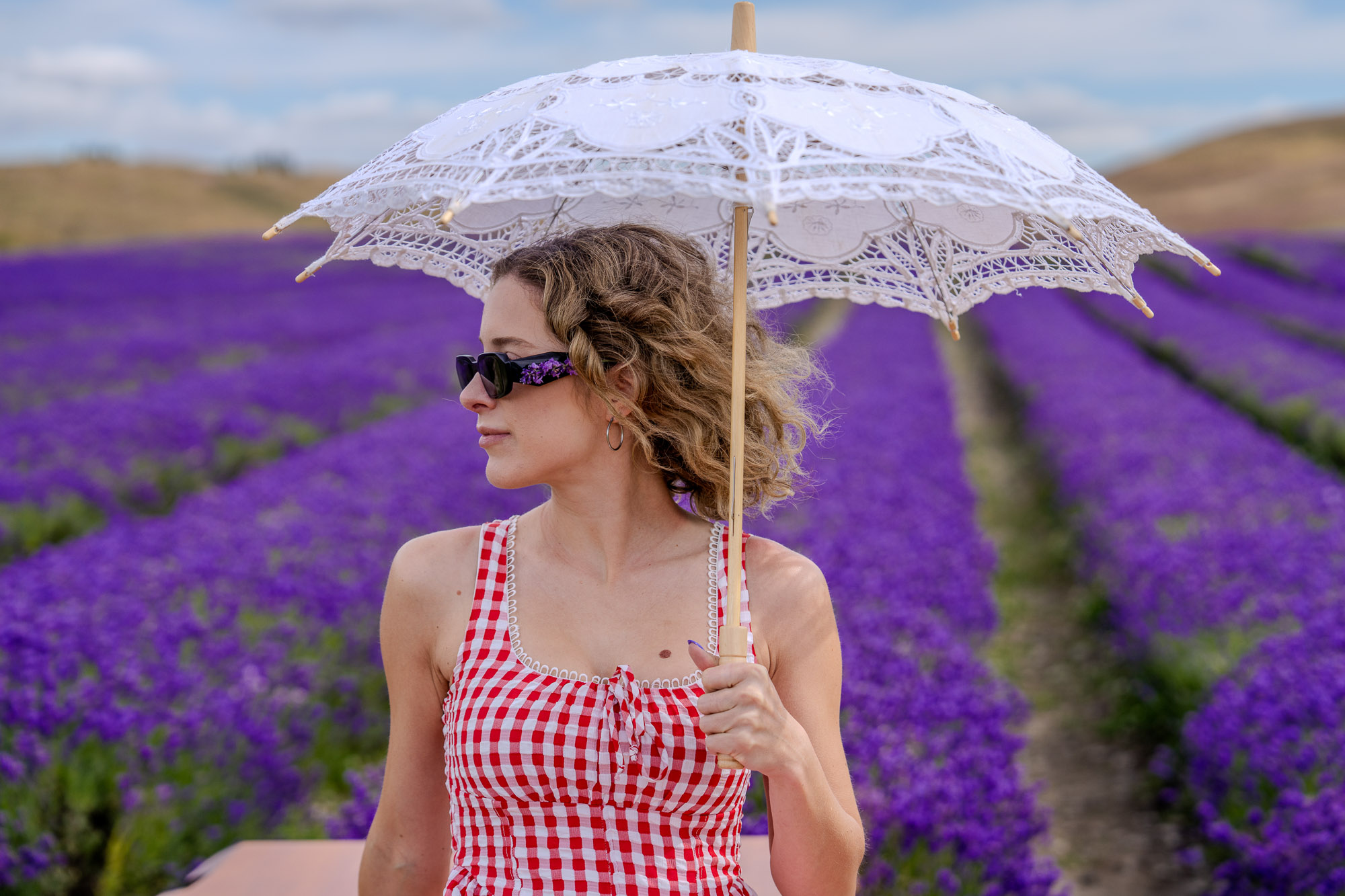 Portrait photography in lavender field Los Angeles photographer
